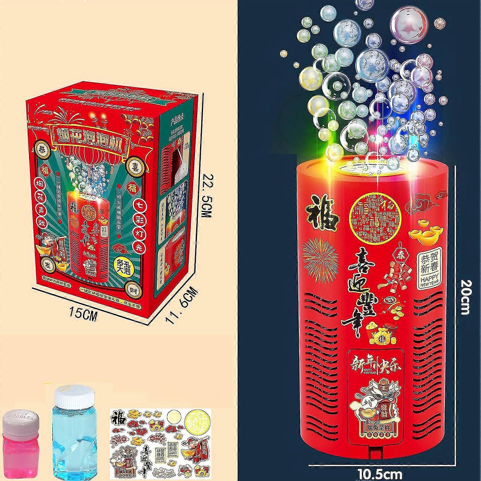 New Year's Firework Bubble Machine Automatic Firework Bubble Maker Multi-hole Huge Amount Bubble Blower Tw