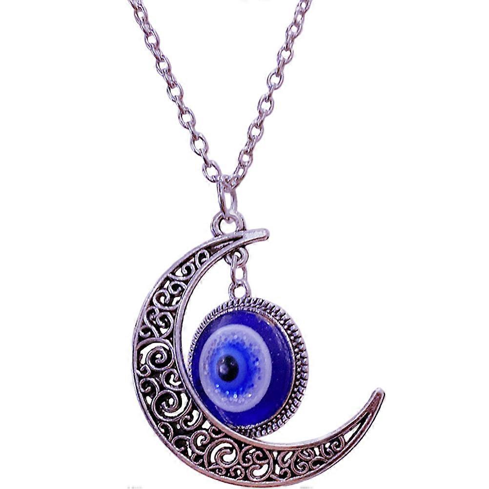 Creative Moon Devil Eyes Pendentif Collier Mode Unisexe Neck Chain Decor
