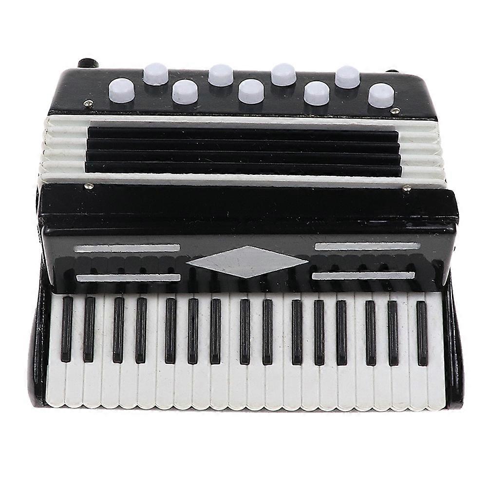 1pc Mini Simulation Accordion Model Mini Educational Toy Birthday Gift (Black)