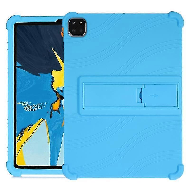 For Ipad Pro 11 Inch 2018 Tablet Pc Silicone Protective Case With Invisible Bracket(sky Blue)