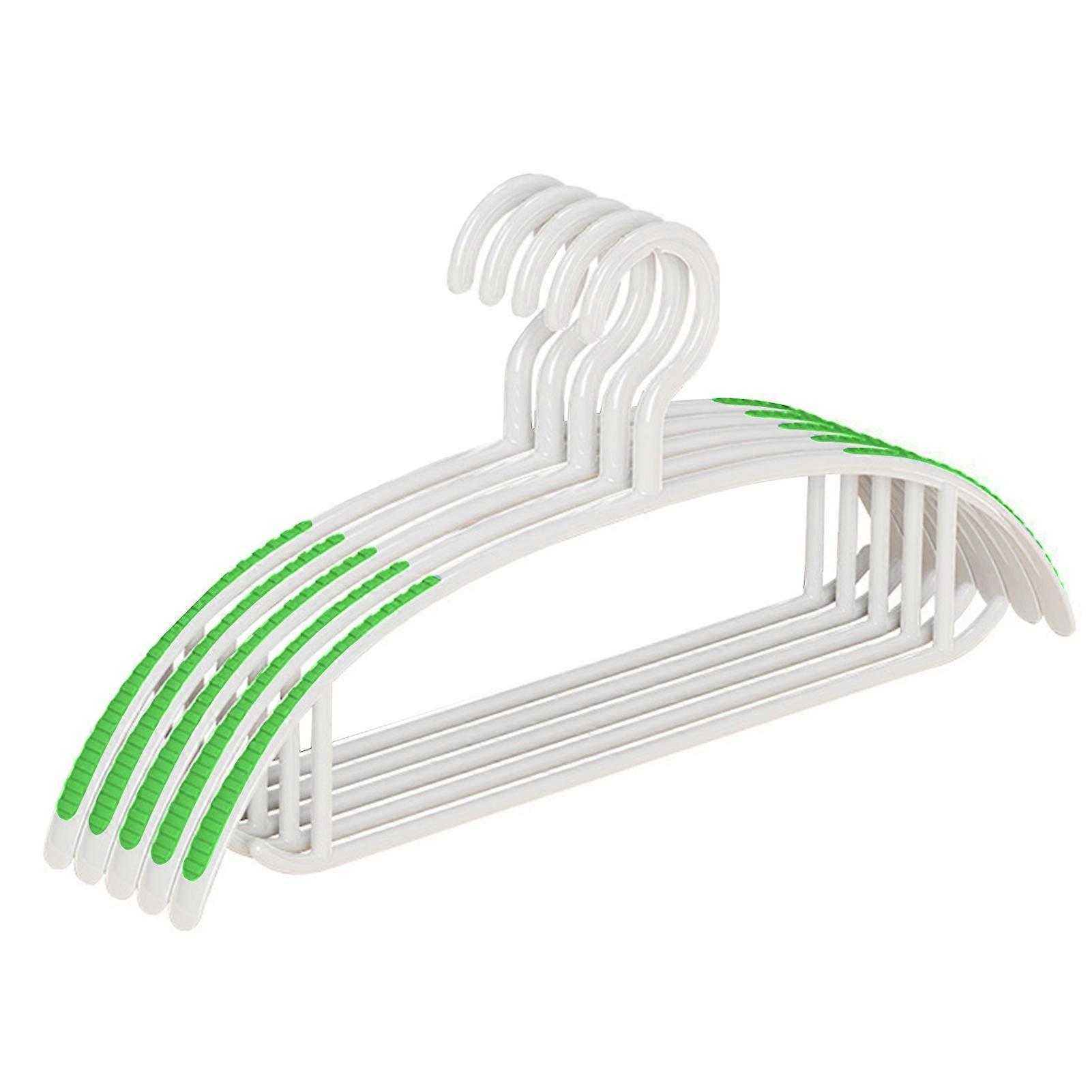 5 Pcs Coat Hangers Anti-slip Design Thick Large Structure Great Load Bearing Anti-scratch Seamless No Deformation Wet Dry Dual Use Pants Hangers