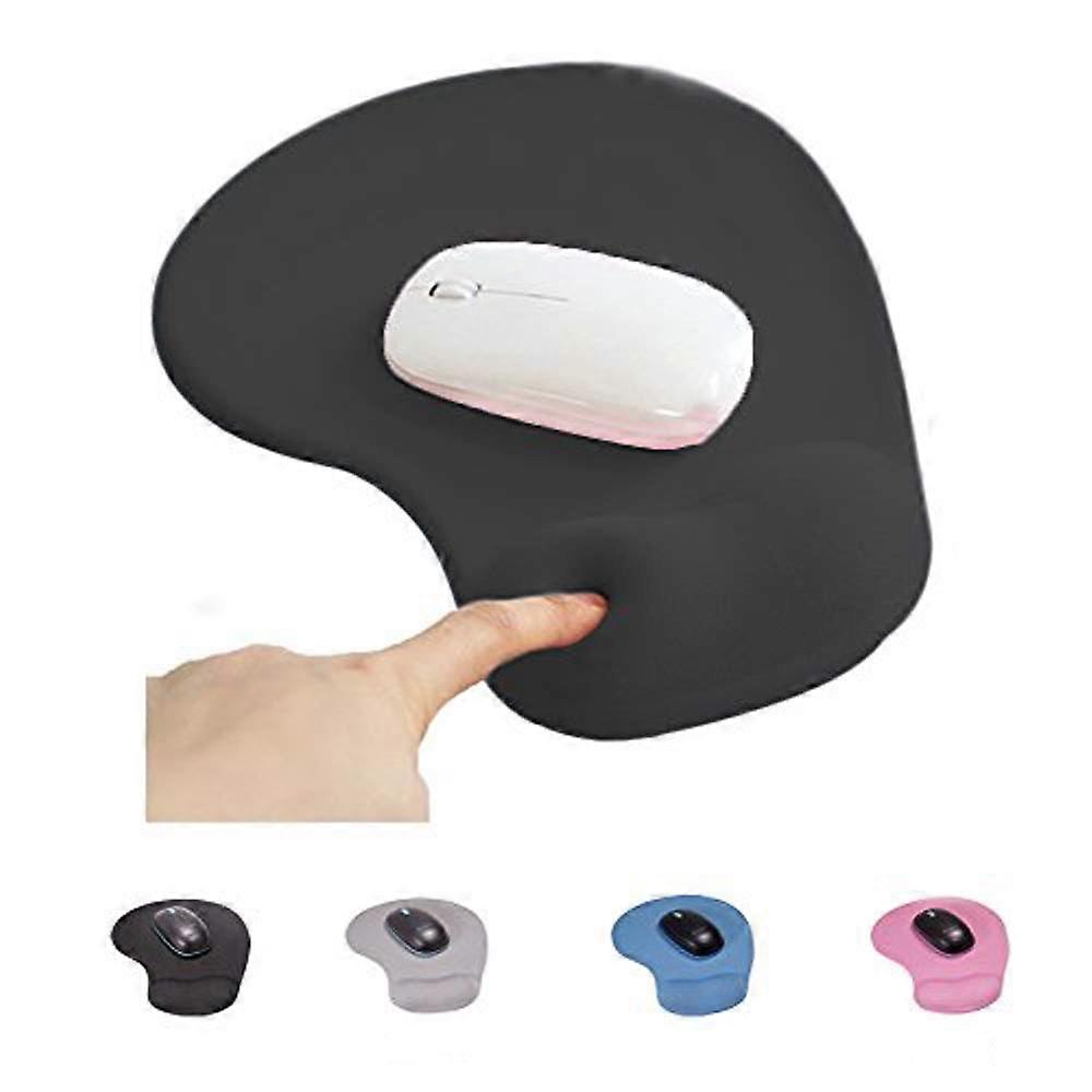 Non-Slip Mouse Pad with Wrist Rest (Black)