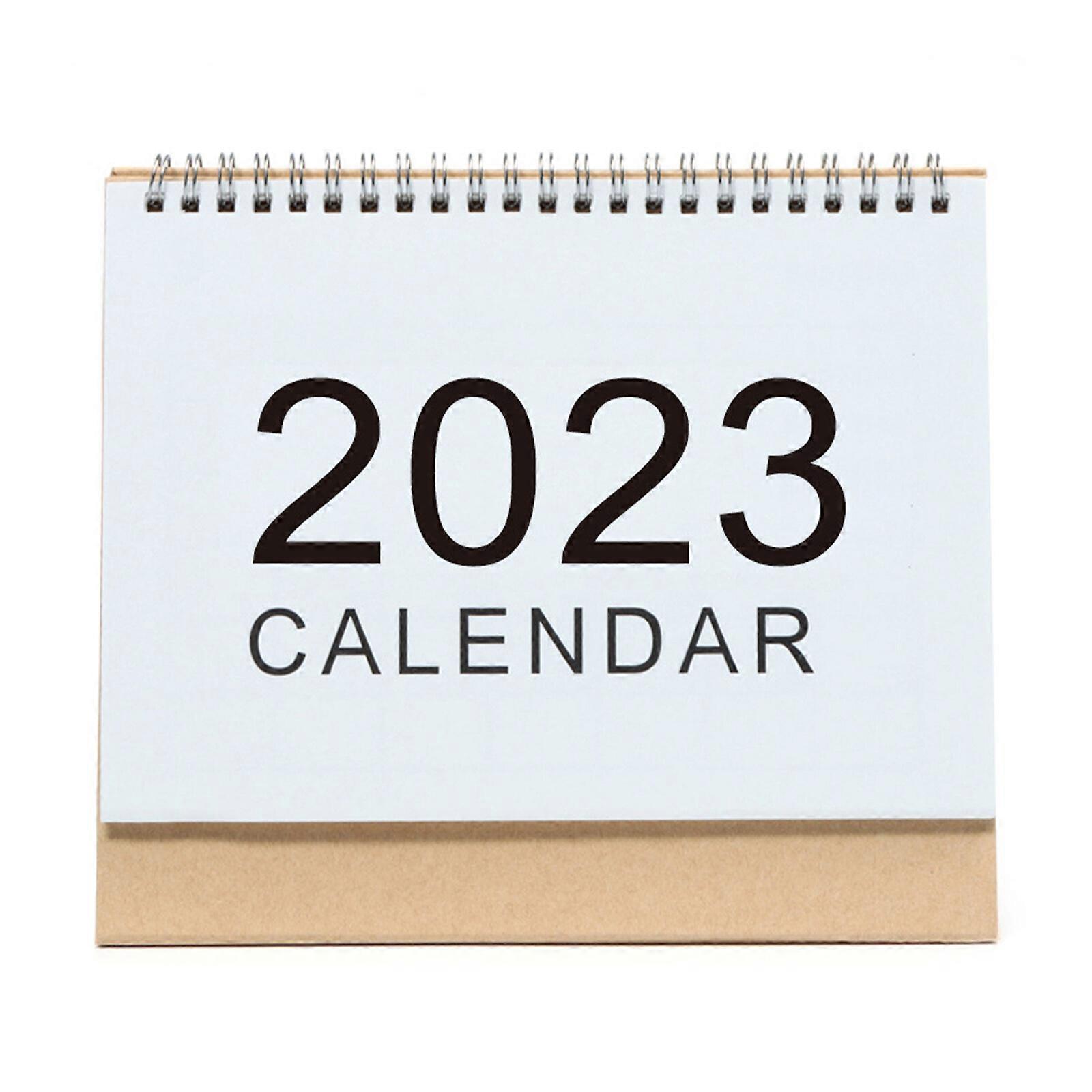 2023 Foldable Portable Desk Calendar - Simple 12 Month Planner for Recording Deadlines and Events with Premium Paper - Great School Supply Gift