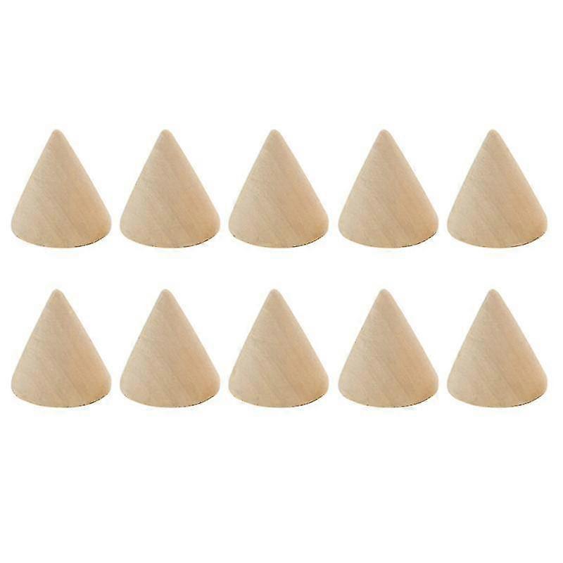 10pcs Cono de bricolaje de madera