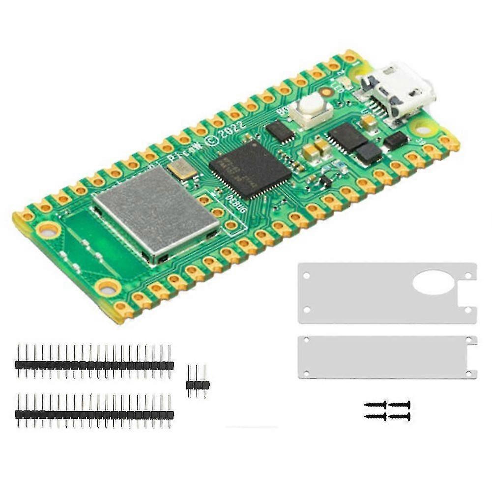 For Pico With Wifi Rp2040 Microcontroller Development Board With Acrylic Case Gpio Header, Unsolder