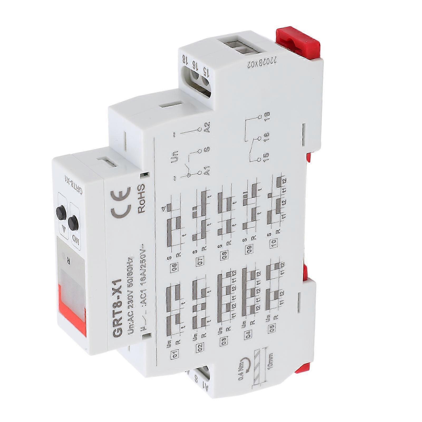 AC 230V Digital Time Relay with Flame Retardant Delay and Red Indicator