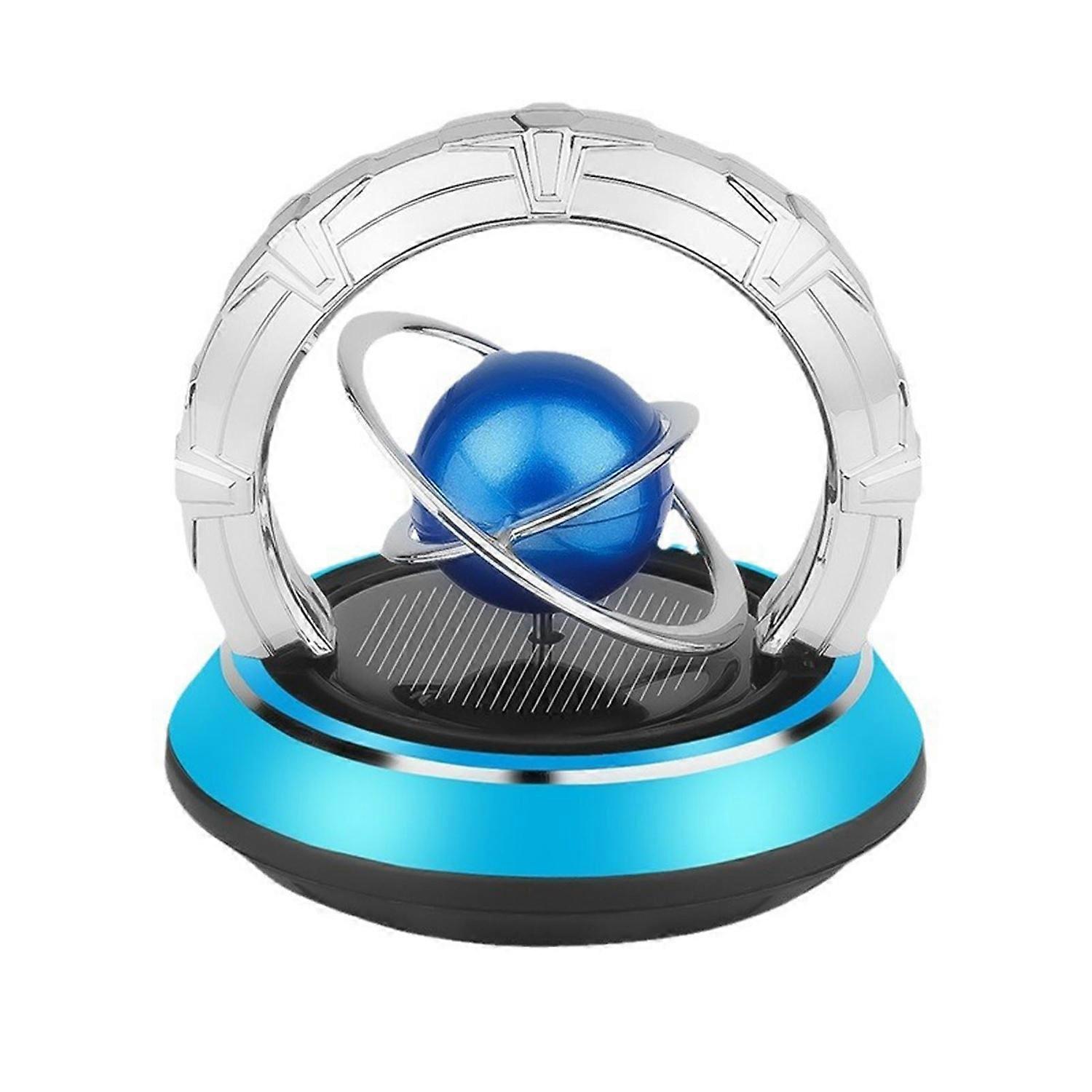 Solar Car Air Freshener Rotatable Double Ring Planet Long Lasting Fragrance Air Purifying Auto