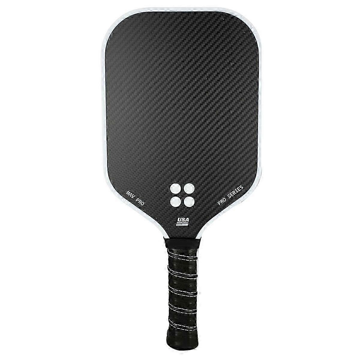 16MM Pickleball κουπί 3K Carbon Fiber PP κηρήθρα πυρήνα ενισχυμένη δύναμη αντιολισθητική λαβή χέρι κουπί λευκό