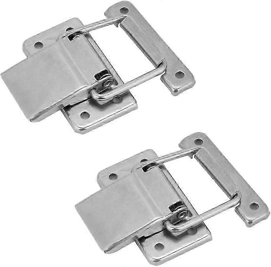 2pcs Stainless Steel Hasp Latch Lock for Cabinets, Boxes, Barrels