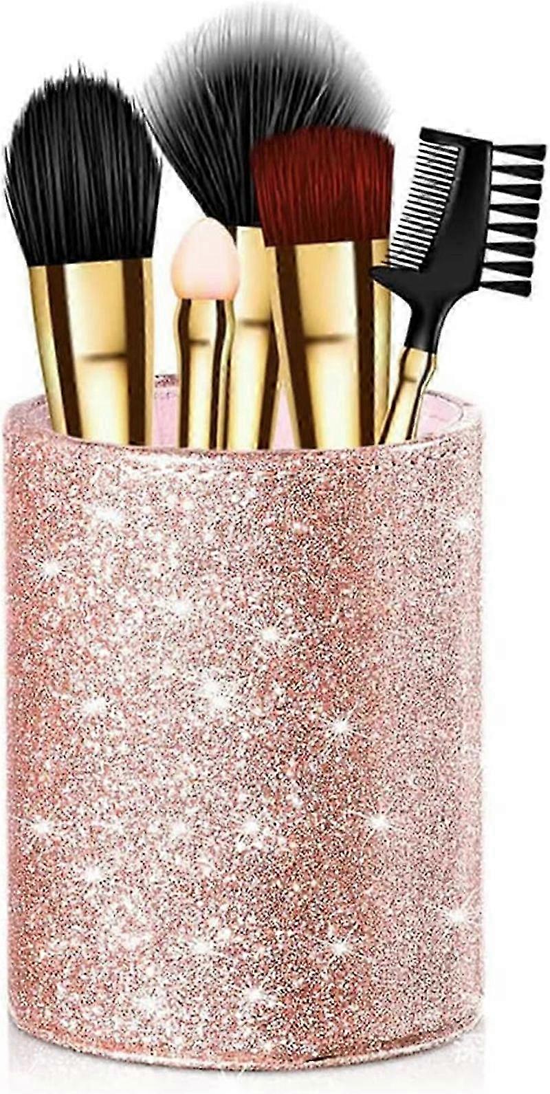 Household Multifunctional Makeup Brush Storage Cup, Pink, 1 Piece