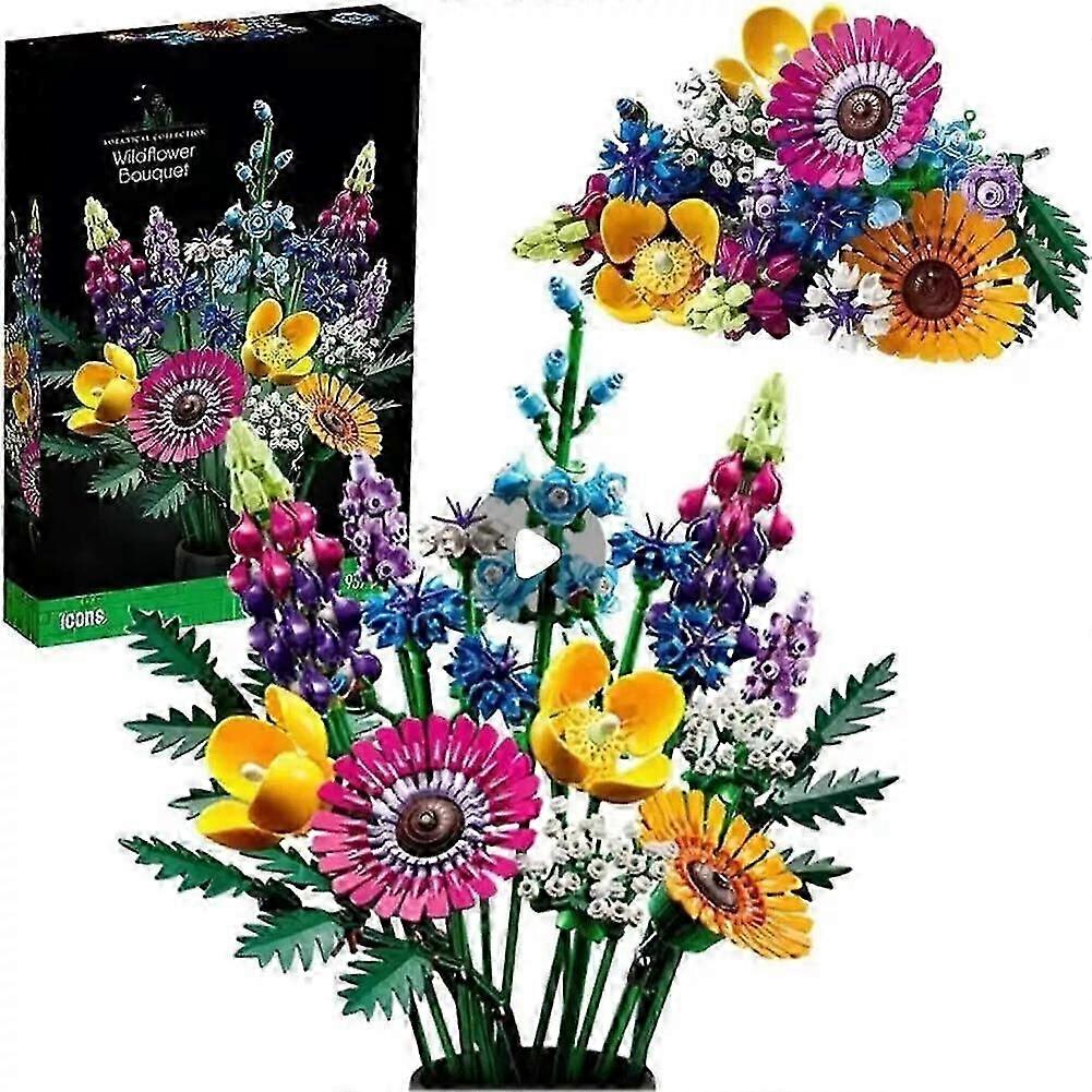 Wildflower Bouquet Set, Artificial With Poppies 10313 Icons New