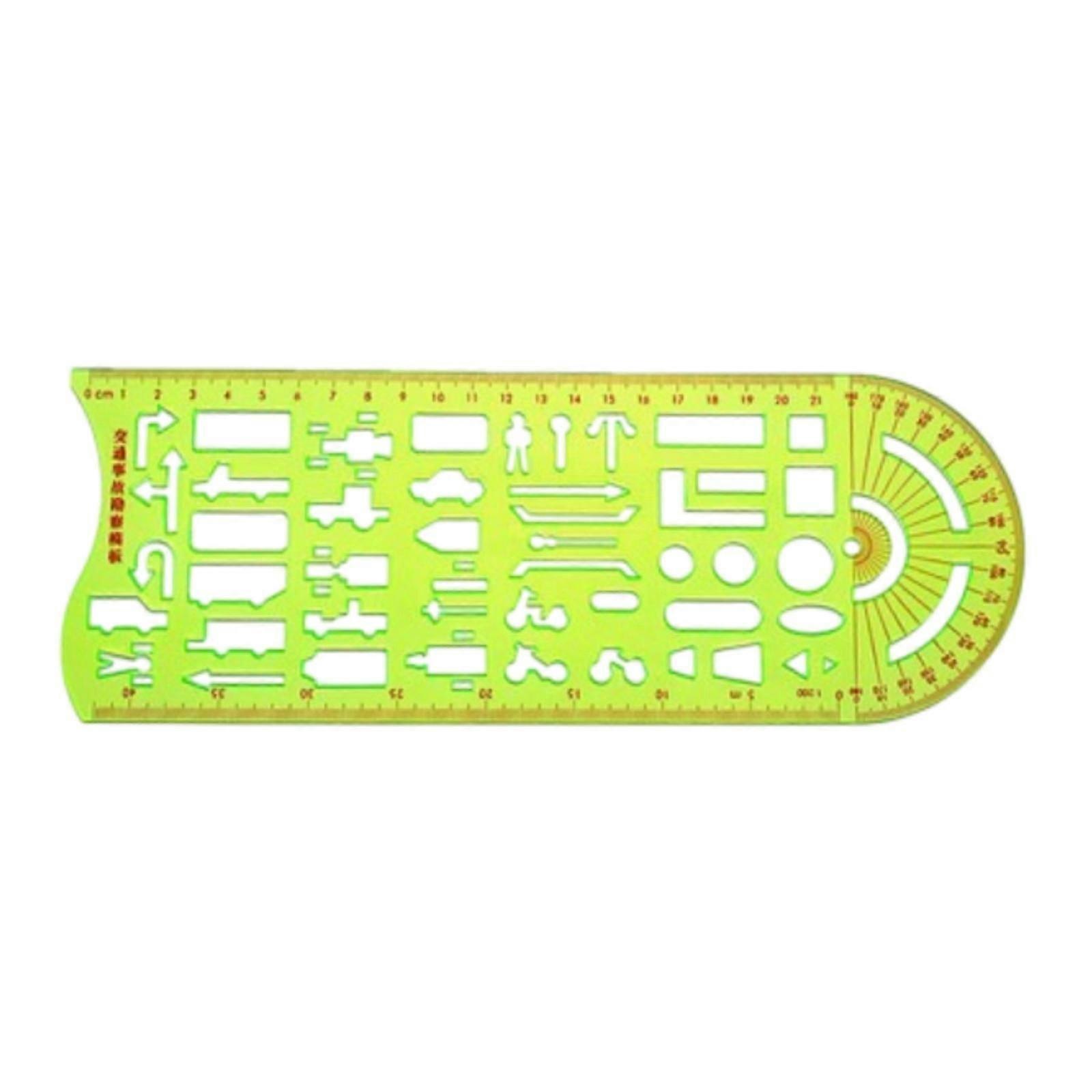 Traffic Accident Drawing Ruler Practical Project Survey Drawing Template White