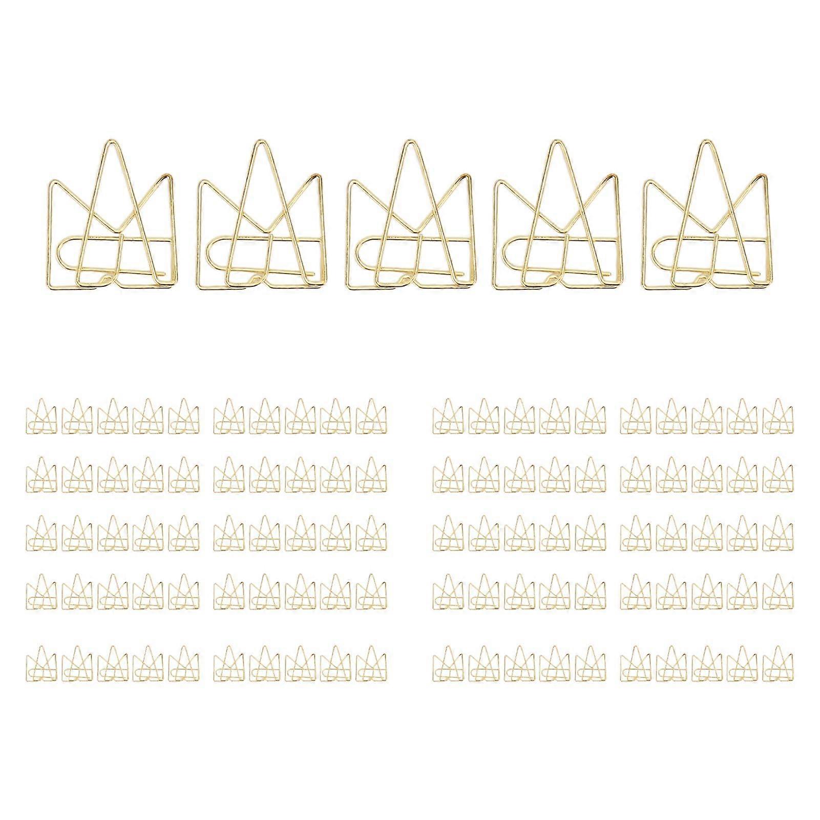 Metal Crown Paper Clips, Multifunctional, Rustproof