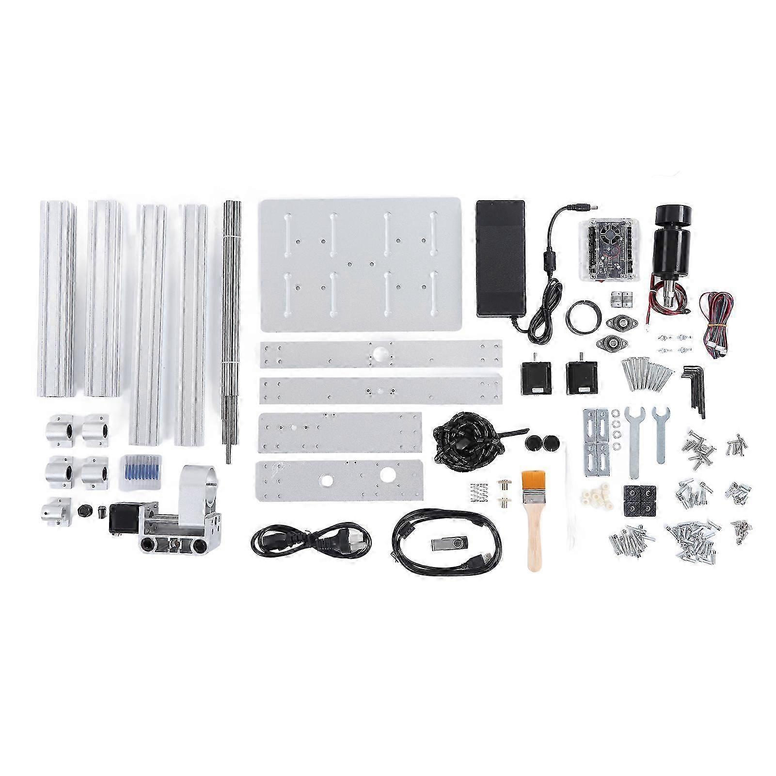 CNC Router Machine Aluminum Alloy Body CNC Control High Efficiency Mini Triaxial Engraving Machine AU Plug 100-240V