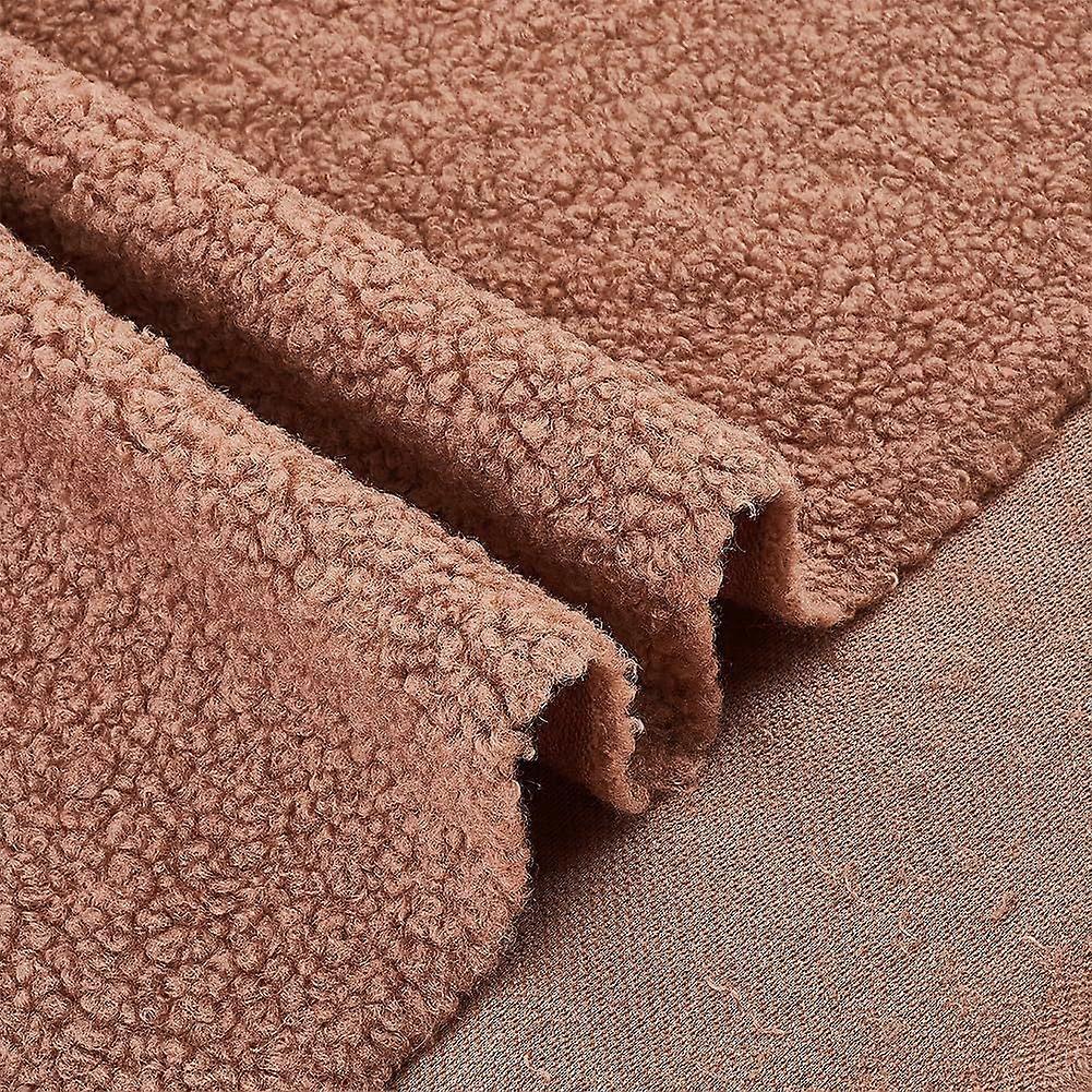 1.8x1 Yard Camel Anti Pill Solid Sherpa Plush Fleece Fabric DIY Sewing Crafts Materials Faux Lambskin Lined Lining Material Cloth Lambs Wool Fabrics f