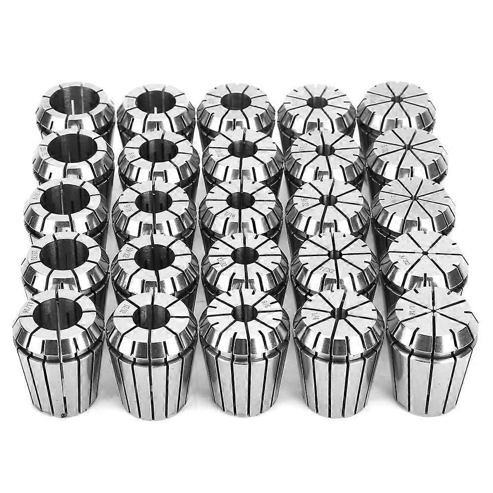 25pcs High Accurate Spring Steel ER32 Collets Set 12PCS by 16th 13PCS By 32nd