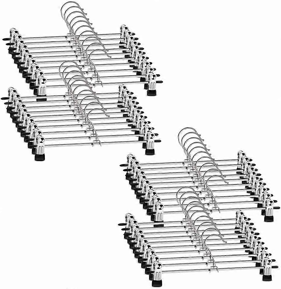 Chrome Iron Hangers, Non-Slip Clips, Rotating Hooks