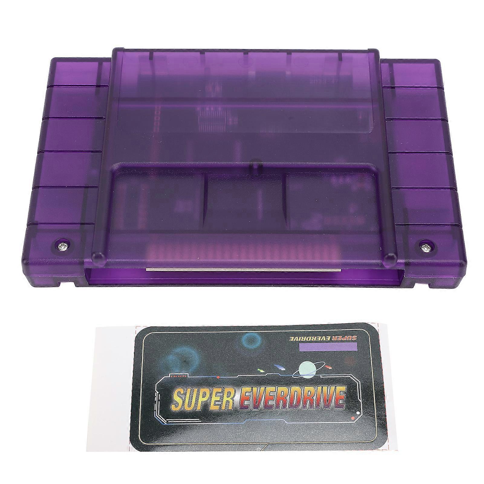 Game Cartridge 3000 in 1 V1.0 Video Game Cartridge with 8GB Memory Card for SFC Game Console Transparent Purple