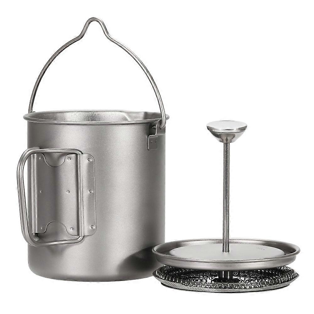 Camping coffee pot, round wooden handle, lightweight and portable