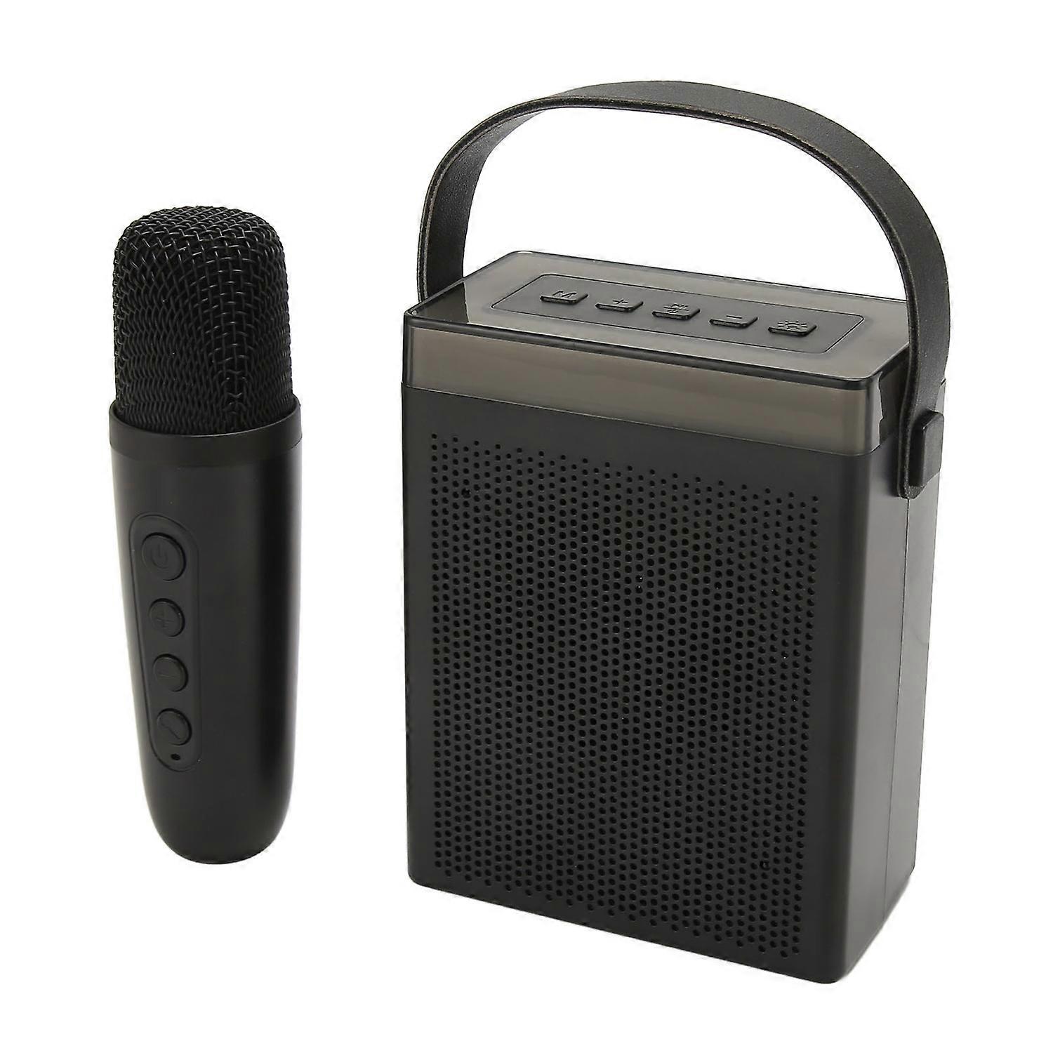 Karaoke Machine Multifunction RGB Lighting Portable Bluetooth Speaker with 2 Wireless Microphones fo