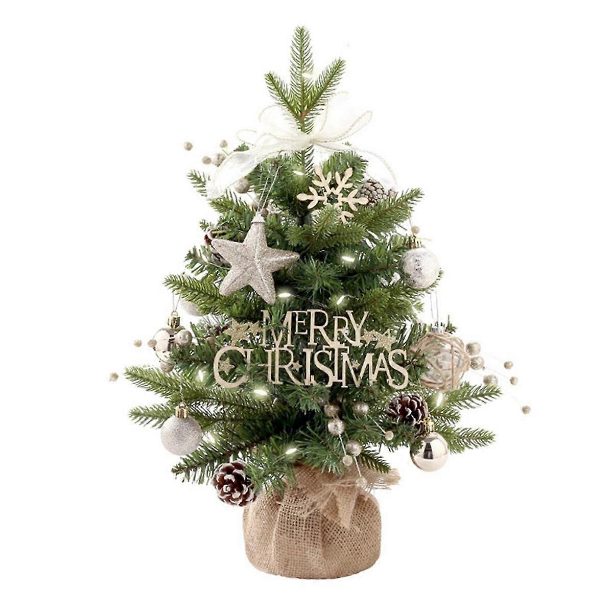 Mini Desktop Christmas Tree Christmas Atmosphere Decoration Rotating Music Box Mini Christmas Tree