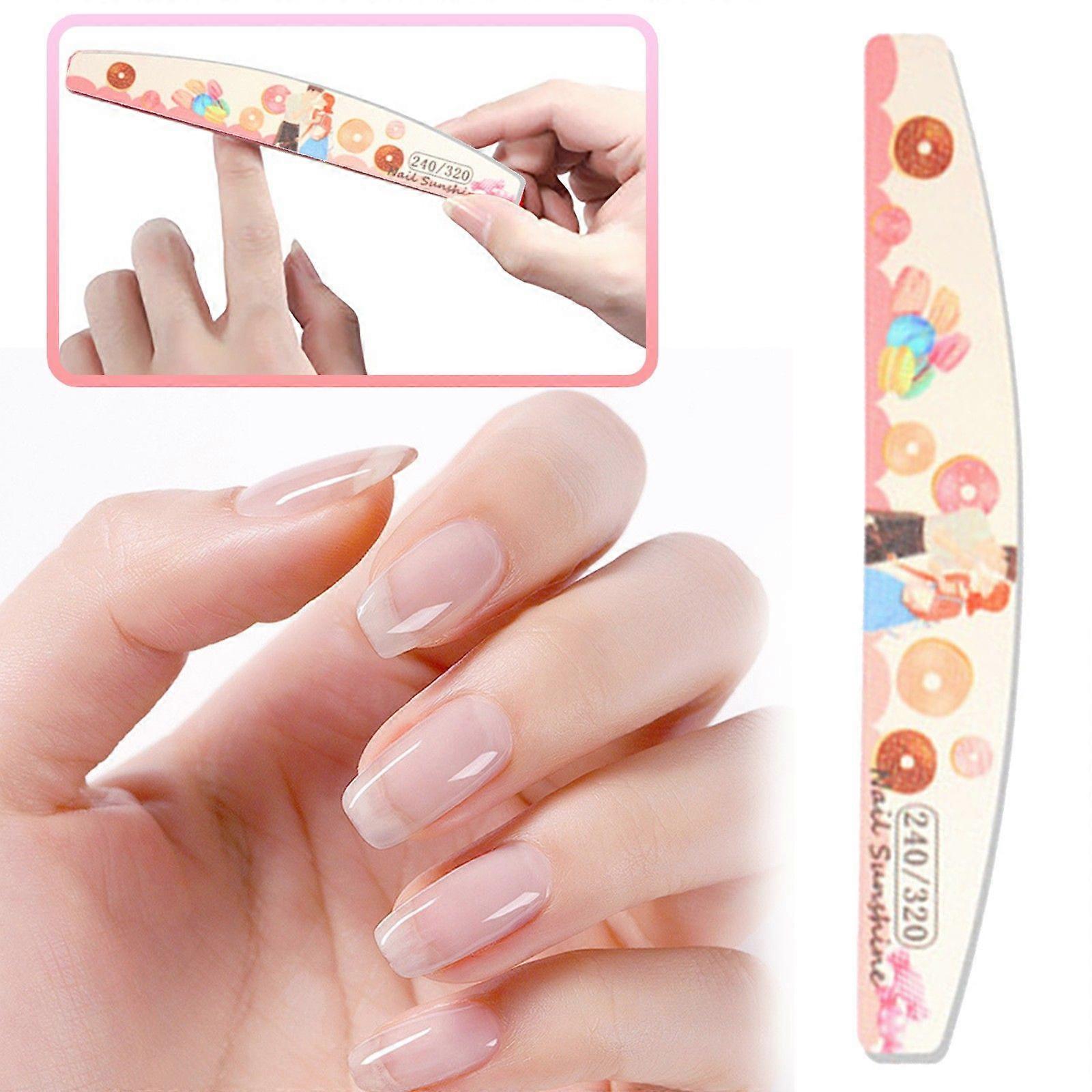 Double Face Manucure Nail File Emery Board Z^ebra Files Cadeau saint-valentin