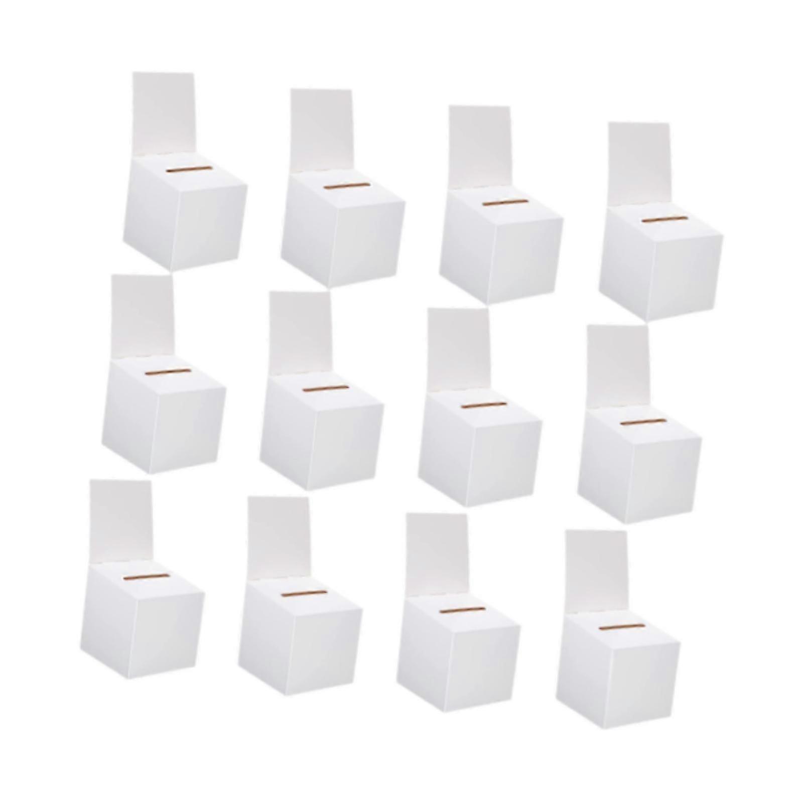 12x Ballot Boxes Square Raffle Ticket Boxes for Voting Contest Wedding Party