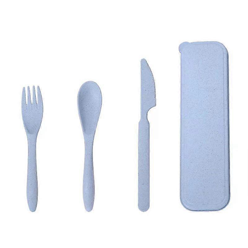 Wheat tableware three-piece creative portable tableware wheat straw knife, fork and spoon suit gift