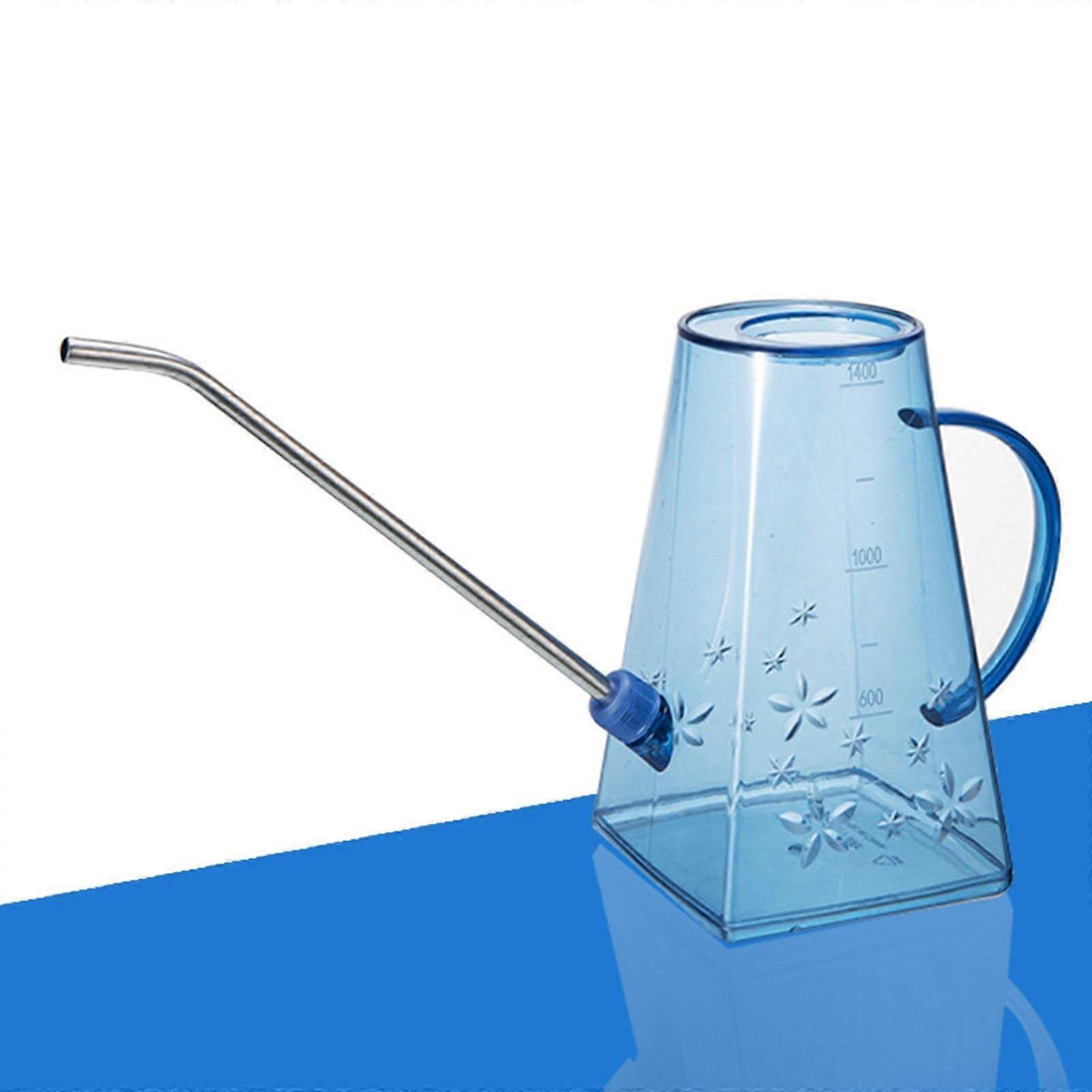 Clear Transparent Indoor Watering Can for Home Retro Decor 1.5L Plastic Stylish Design Garden Tool