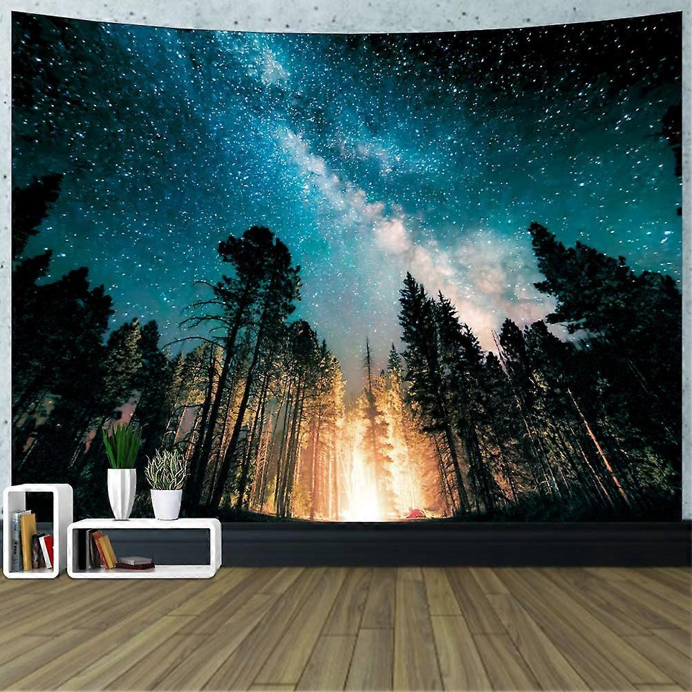 Starry forest landscape tapestry 92.5×70.9 inches