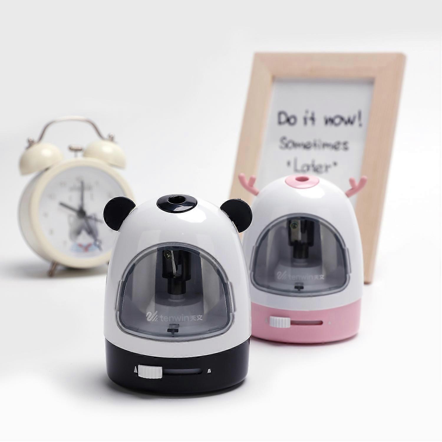 tenwin Small Durable Electric Pencil Sharpener Sharpness-adjustment Battery Operated Fast Sharpen wi