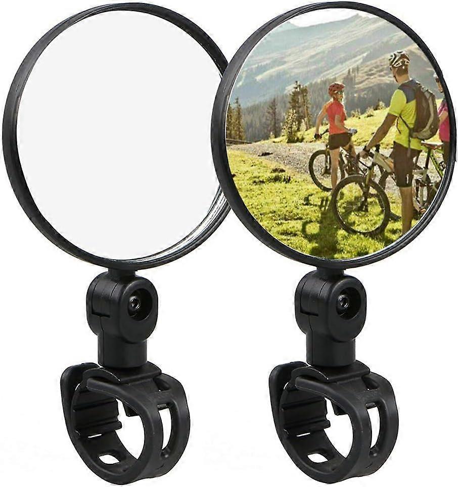 Handlebars Mounted Bike Mirror, Shockproof High-Quality Construction For Quick Assembly, Adjustable To Any Angle, Universal Design With Easy