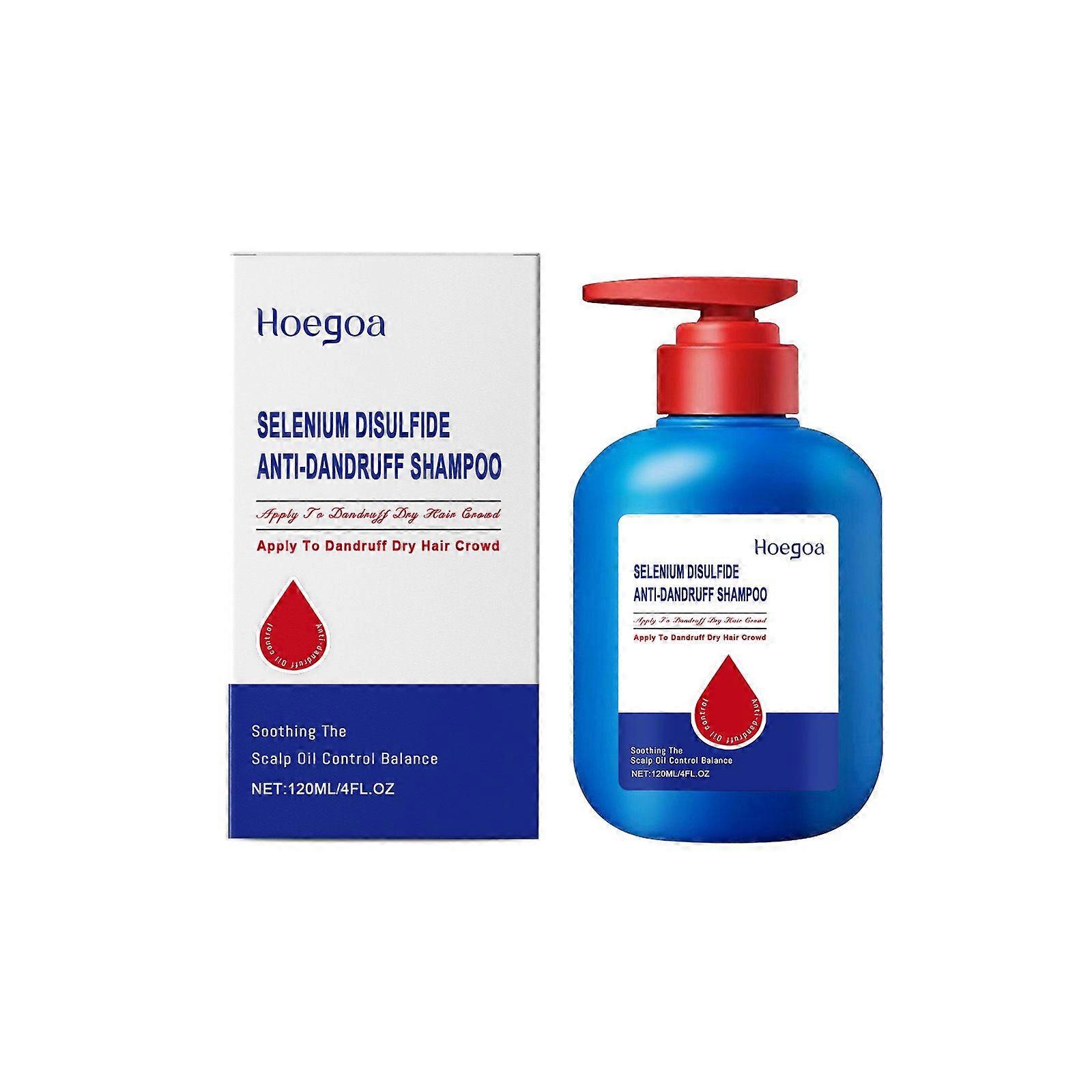 Hoegoa Selenium Disulfide Shampoo Gentle Cleansing Scalp Nourishing Soft Hair Refreshing Fluffy Hair