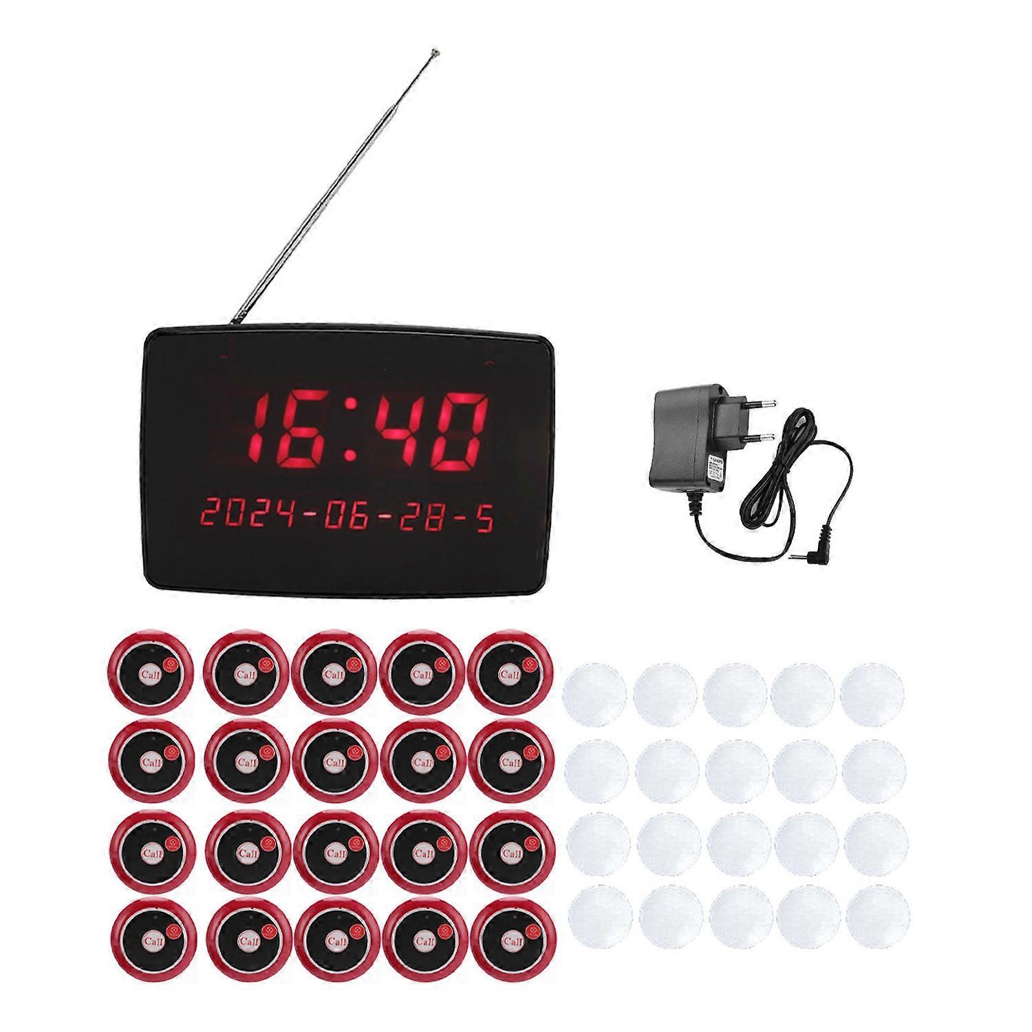 Wireless Caregiver Pager Call System IPX4 Waterproof High Sensitivity 20pcs Restaurant Call Button w