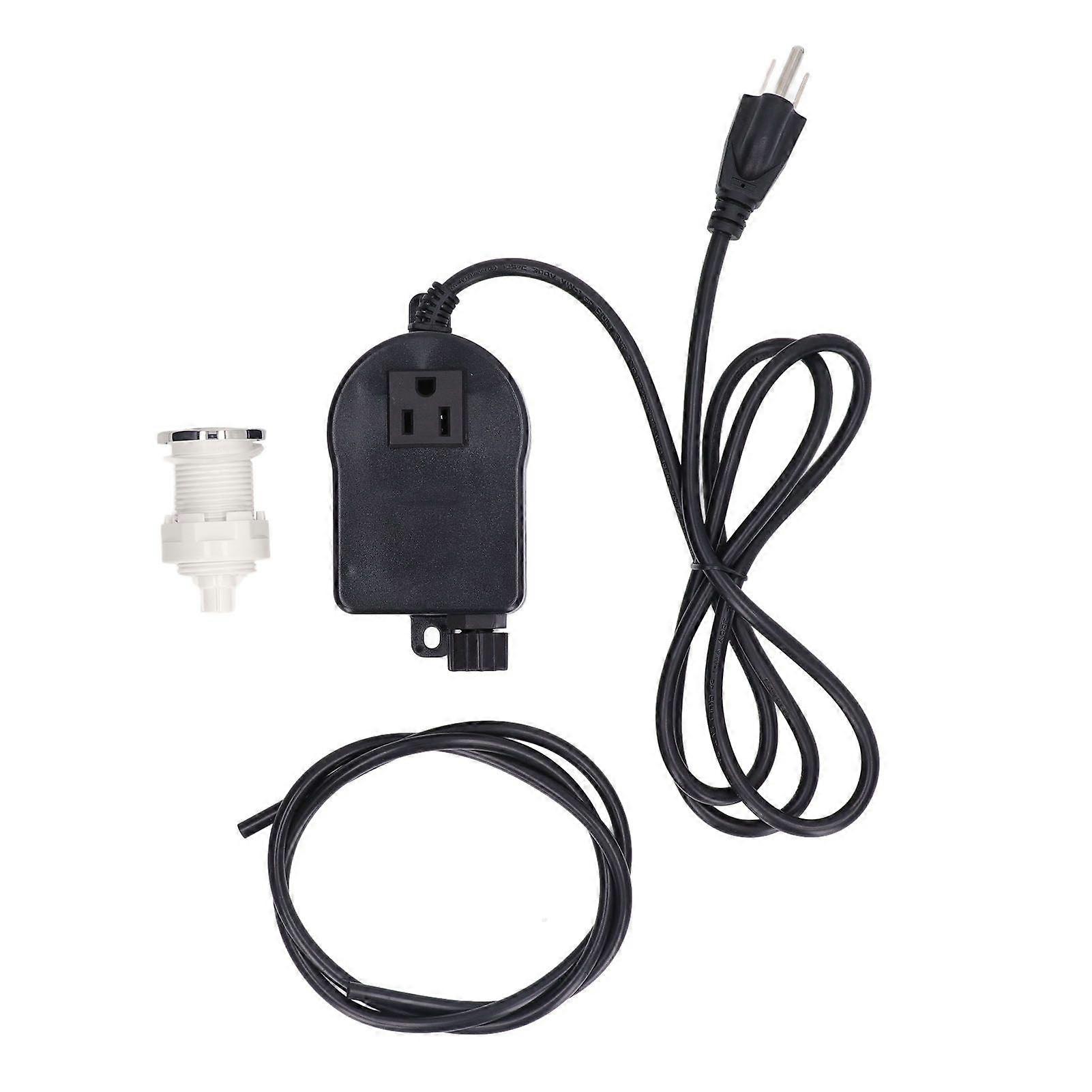 Garbage Disposal Sink Top Air Pressure Push Button Set with 1m Pipe and Socket for Bathtubs