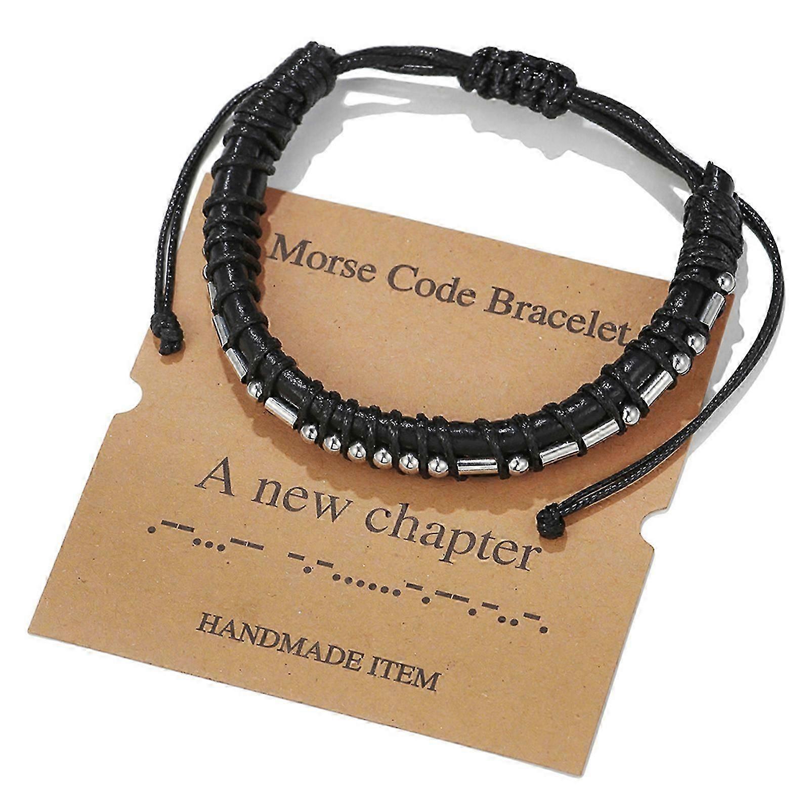 Morse Code Alphanumeric Couple Bracelet Adjustable Bracelets Morse Code String Bracelet Couple
