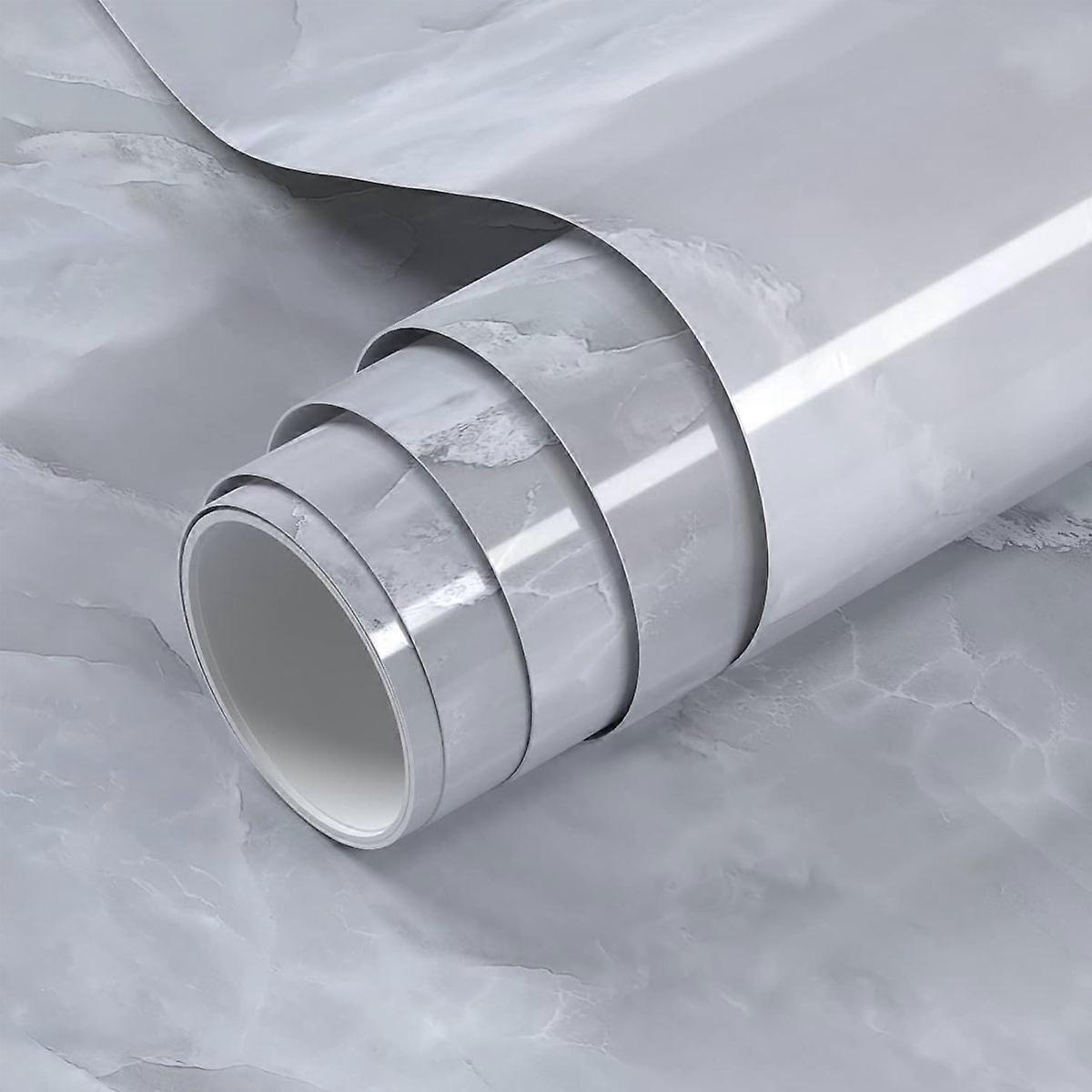 大理石のコンタクトペーパー、光沢のある黒、防水、ピールアンドスティック