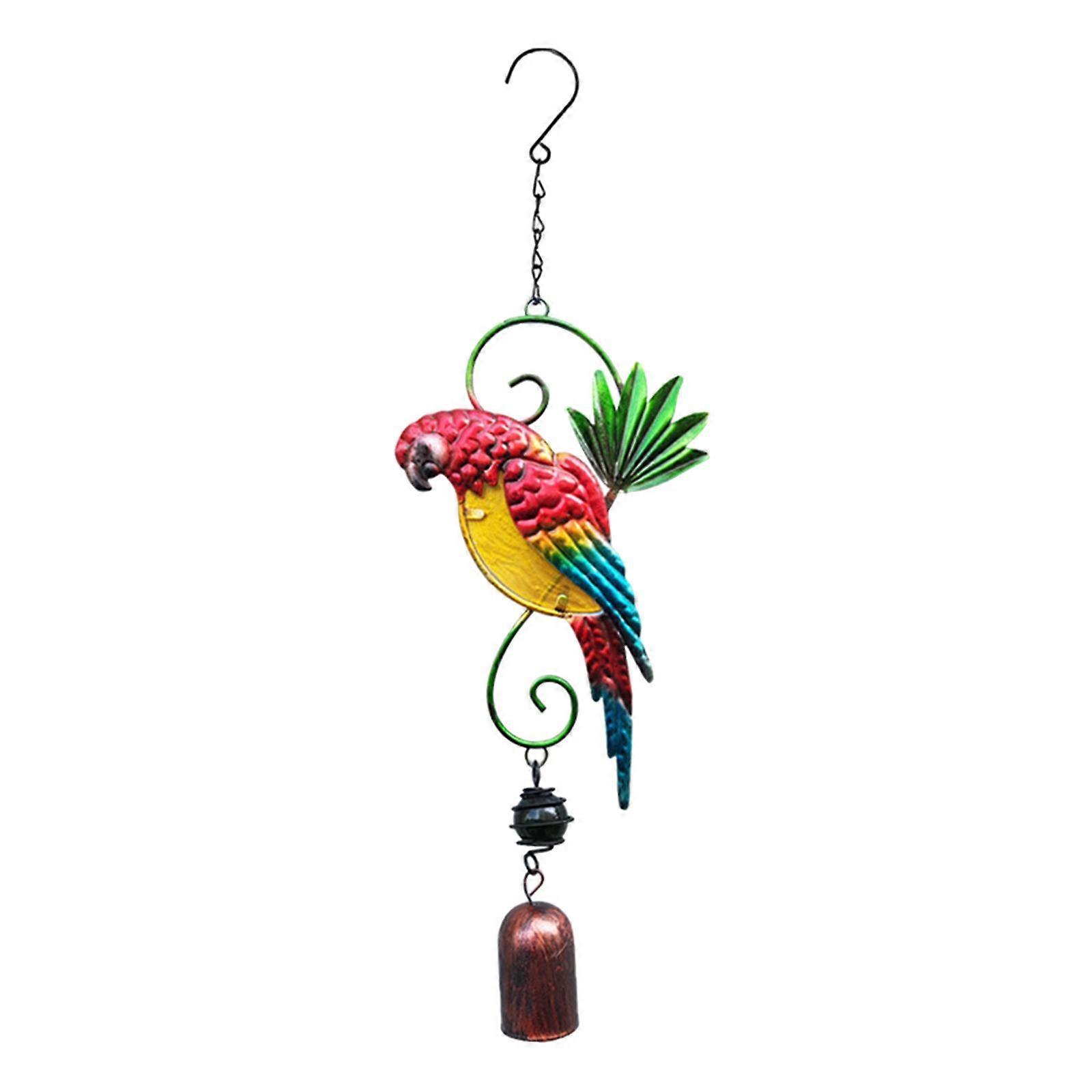 Parrot Wind Chime,Bird Wind Chimes for Outsides,Hanging Decor Cute Memorial Wind