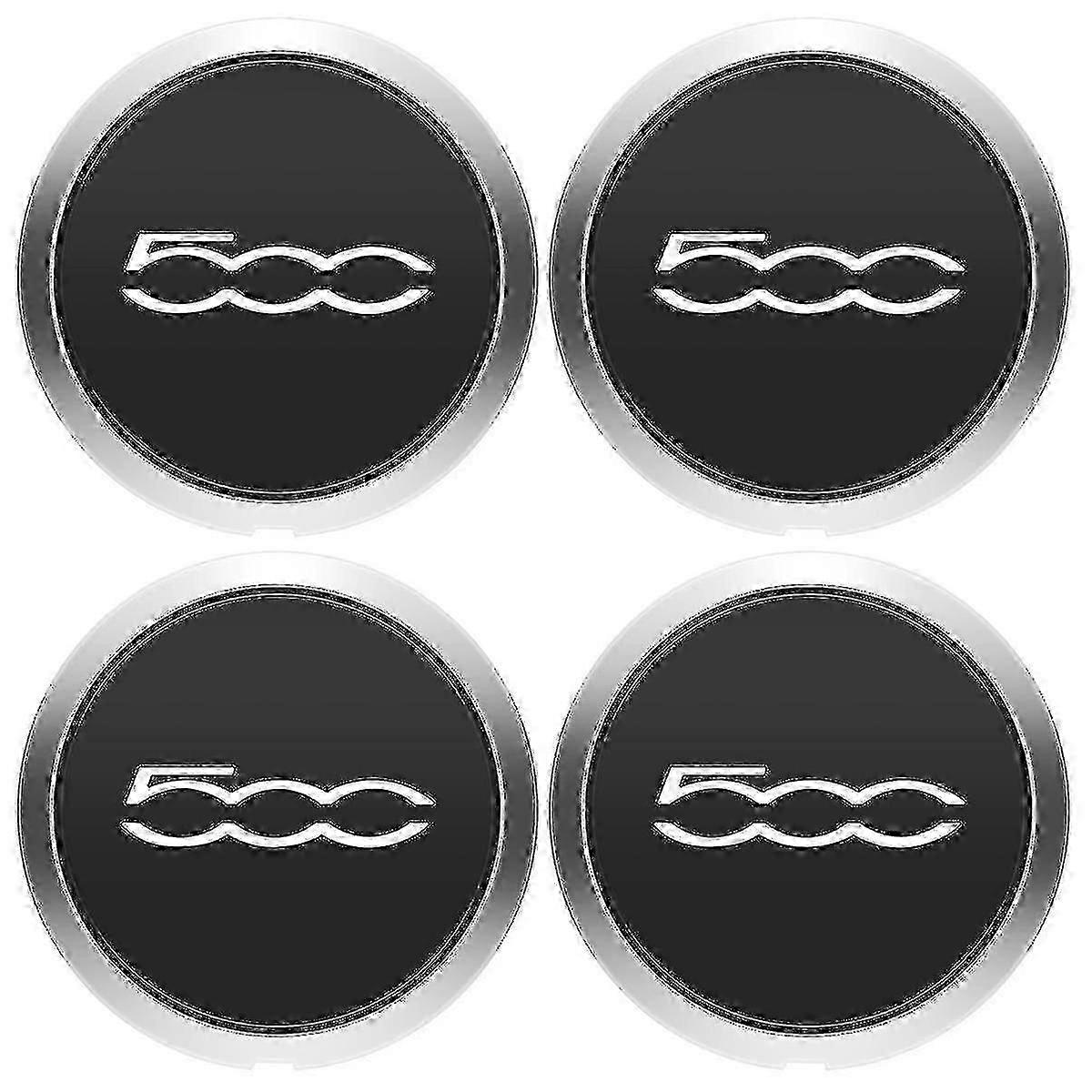 4pcs 133mm hubcap עבור פיאט 500 גלגלים סט כובעי רכזת מרכזי 68078419AC 68078421AC כיסוי אבק רסיס 51884863