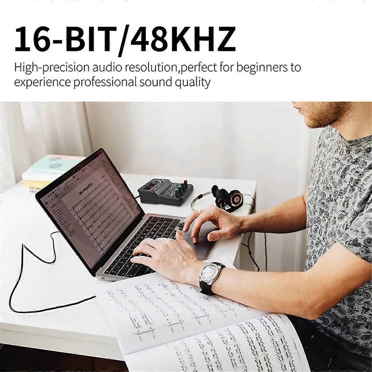 Professional Audio Mixer Sound Card for Studio Singing Computer PC