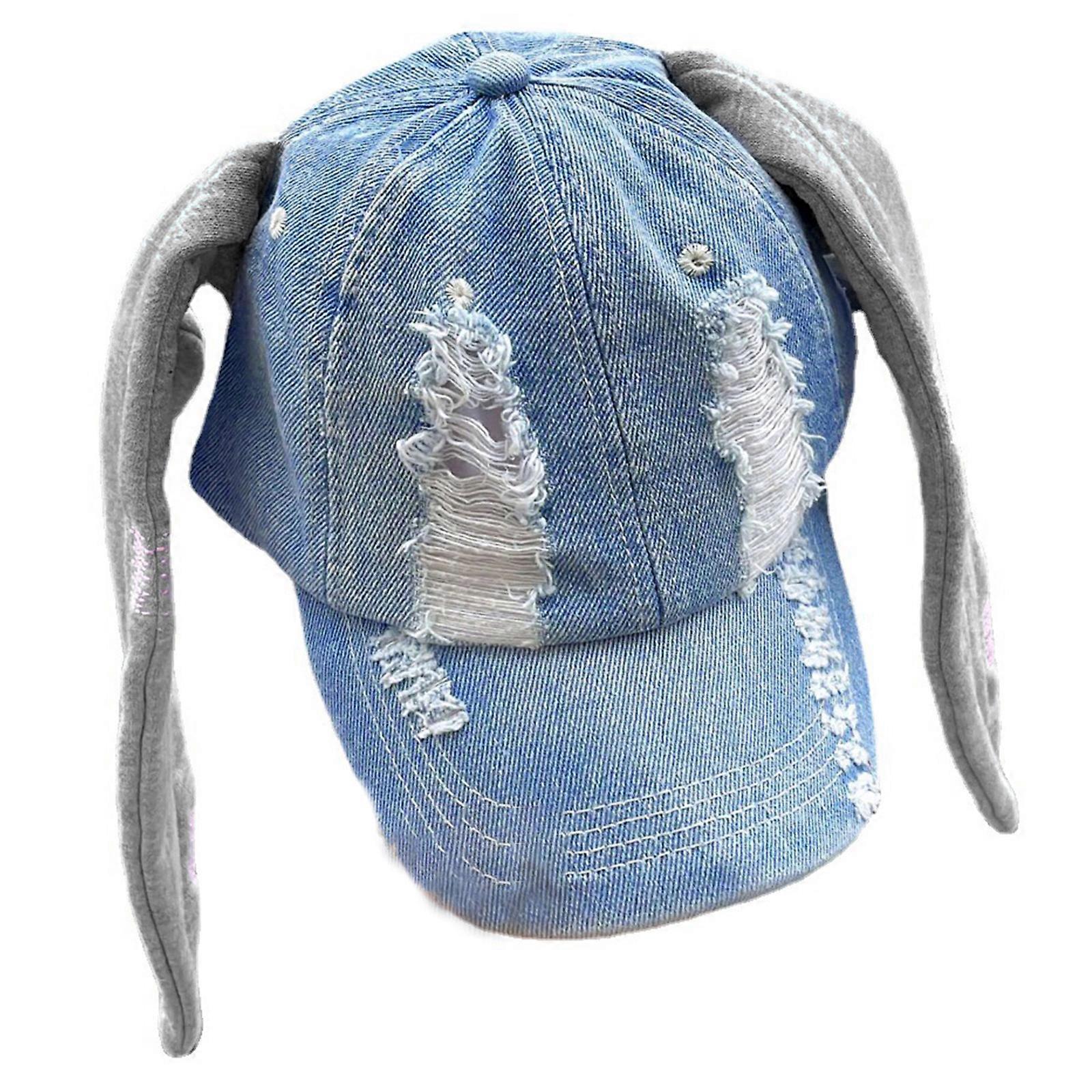 Denim Baseball Hat Rabbit Ear Hat Denim Baseball Cap Women