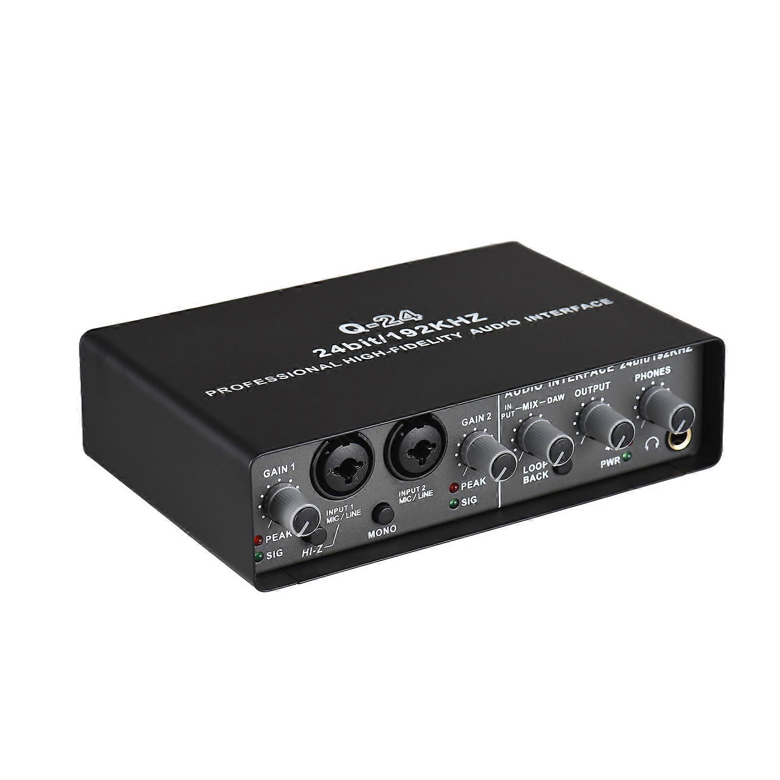 For Usb Audio Interface For Recording Professional Sound Card With 48v Phantom Power