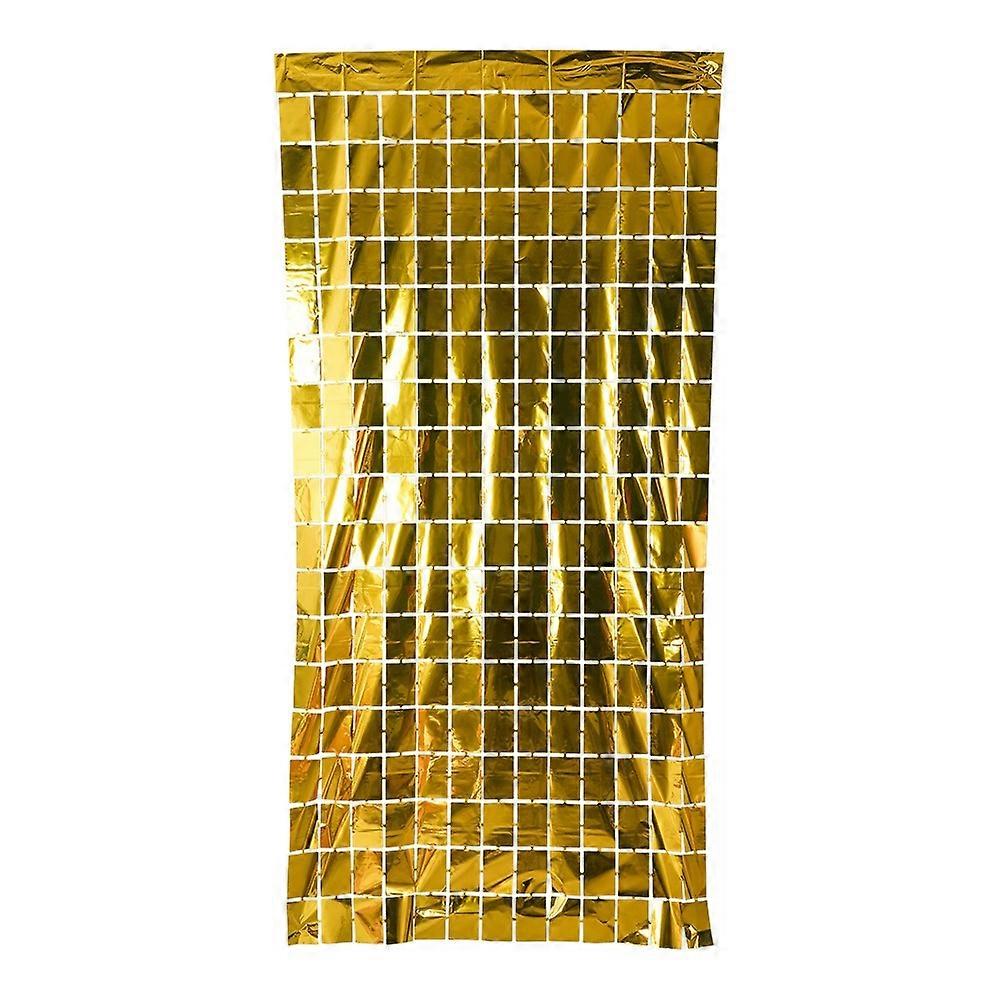 Draperi Guld Rutor 100x200 cm