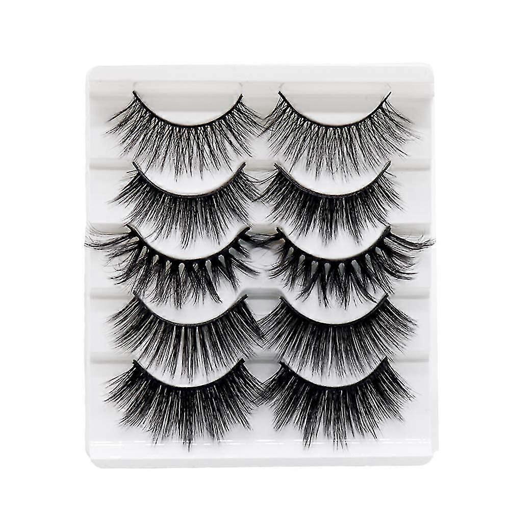 5 Pairs 3d Faux Mink Lashes Different Style Fake Lashes Natural Soft False Eyelashes For Makeup Eyelashes Extension
