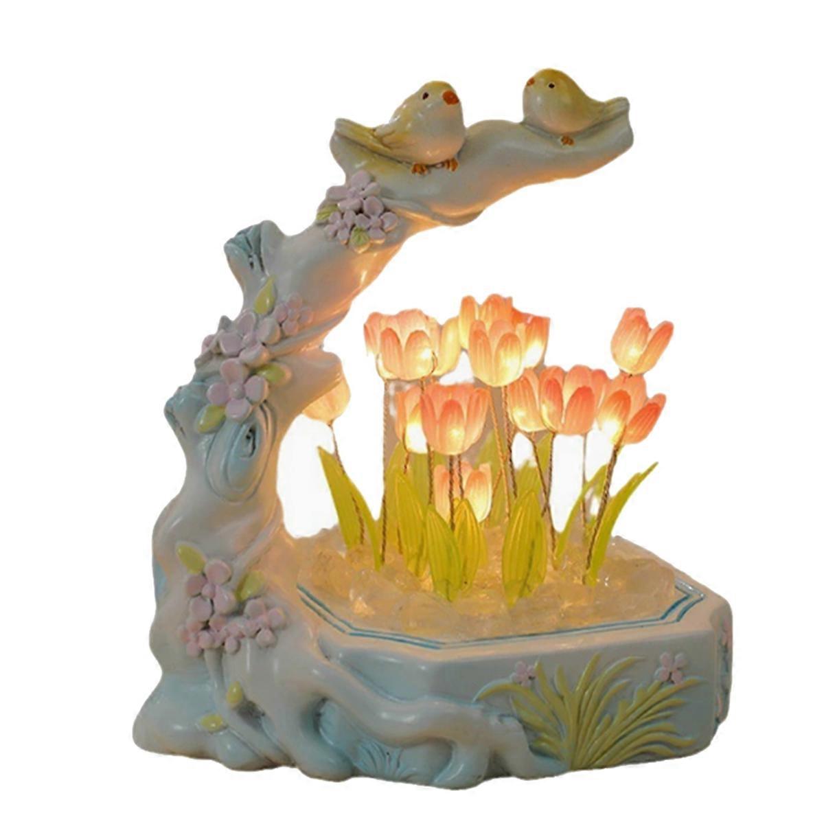 Tulip Night Light Battery Operated Tulip Flower Table Lamp Cute