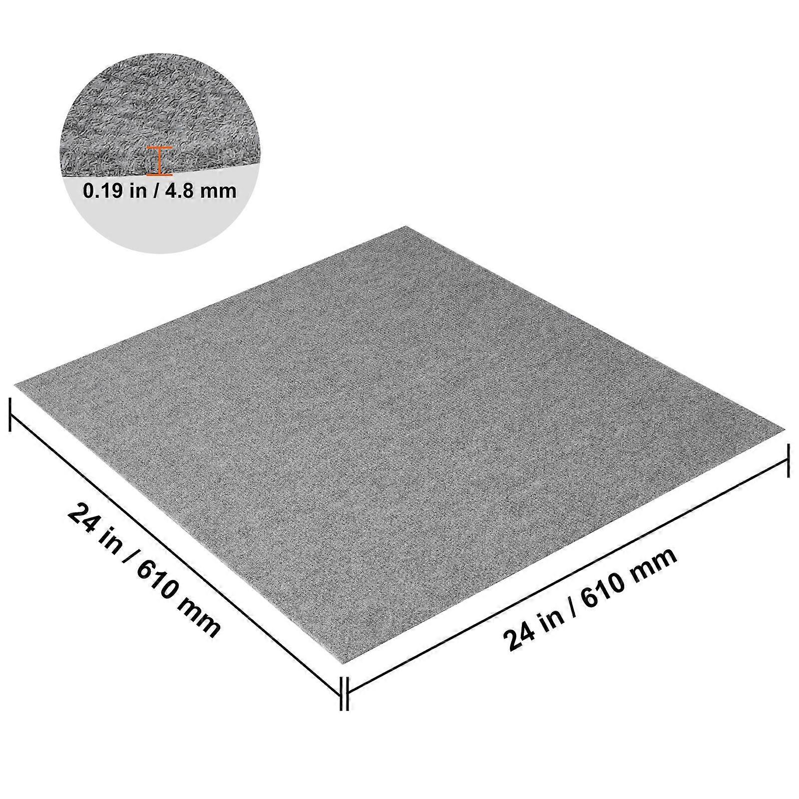 Carpet Tiles Peel and Stick, 24 x 24 Squares Self Adhesive Carpet Floor Tile, Soft Padded Carpet Tiles(9Tiles, Light Gray)
