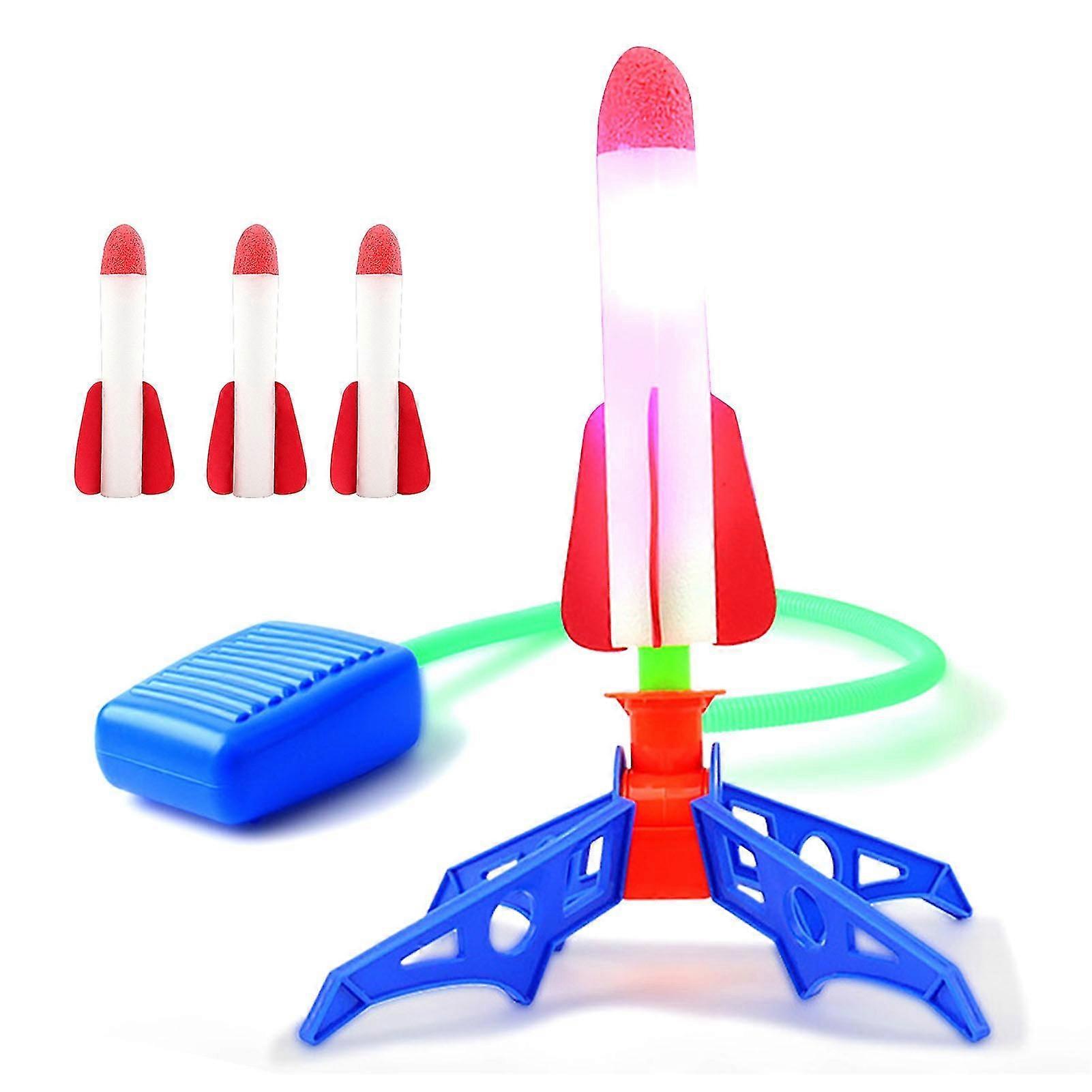 Kids Launcher Toy Colorful Flash 180 Degree Multi Angle Adjustment Interactive Step On Launcher Toy for Outdoor Indoor