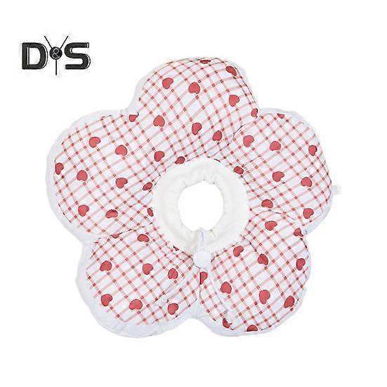 Pet Recovery Collar Adjustable Drawstring Flower Cat Cone to Stop Licking Soft Elizabethan Collars for Kitten Puppy And Small Dogs Post-Surgical Neck