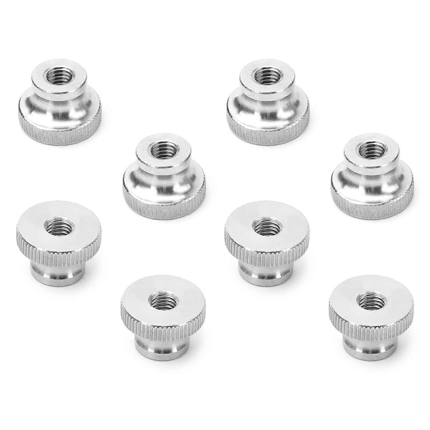 Knurled Thumb Nuts M8, Round Knobs for 304 Stainless Steel Applications, Whitewash Finish, Pack of 8