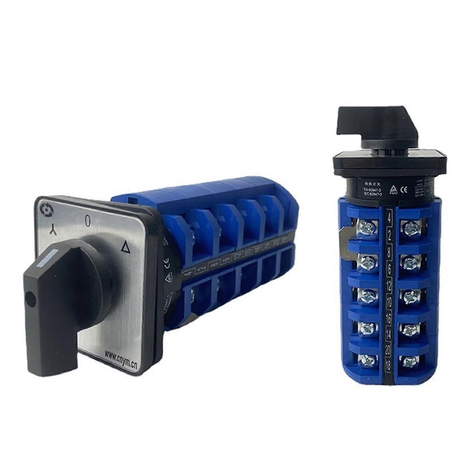 3-Position Rotary Switch 5-Pole LW26-63/5 63A 690V Cam Selector Silver Contacts Changeover Gear Switch